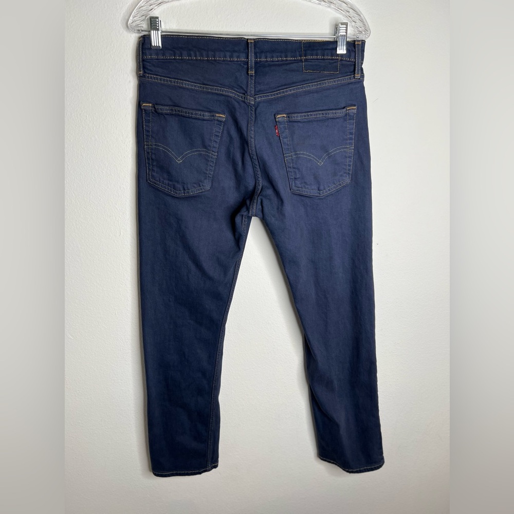 Levi Mens Jeans Straight Legs Navy Blue W32 L30 - Picture 7 of 12
